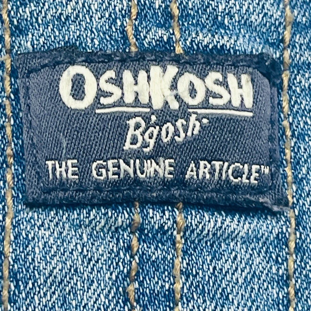 OshKosh Bgosh Baby Overalls Lot 2 Pairs Size 18M Blue Denim Heart Classic